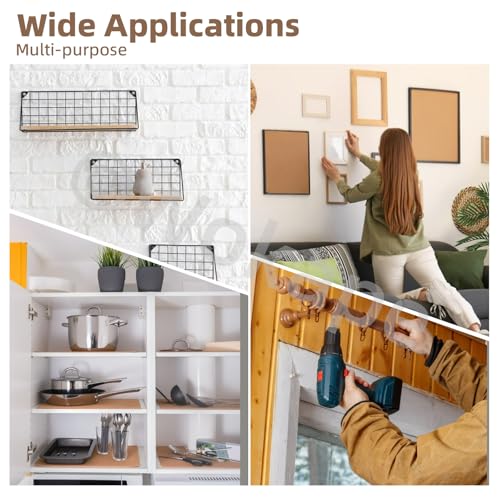 192Pcs Self Drilling Drywall Anchor Assortment Set Plastic Metal Wall Anchors and Screws Kit for Cement Walls, Hollow Walls, Wood Walls and Brick Wall