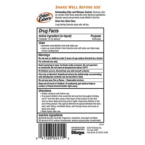 Odor-Eaters Foot Spray Powder 4 Oz (Packaging May Vary) (Pack of 2) - size: 4 Ounce (Pack of 2)