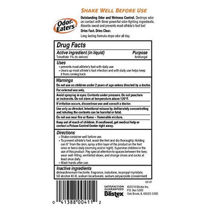 Odor-Eaters Foot Spray Powder 4 Oz (Packaging May Vary) (Pack of 2) - size: 4 Ounce (Pack of 2)