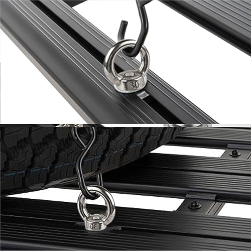 6 Pack Eye Nut with T-Slot Bolt, KWOKWEI M8 Heavy Duty Eye Bolts with Nuts, 304 Stainless Steel Roof Rack T Bolt Eye Nut for Holding Bungee Cord, Anchoring kit, Ropes Anchoring etc