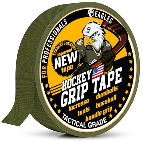 EAGLES Hockey Tape Multipurpose Cloth Tape Roll for Lacrosse Baseball & Softball Bats, Rackets, Pullup Bars, Gardening Tools, Sports Gift Perfect for Wrist, Ankle, Foot, Knee and Hand Taping - color: Dark Green