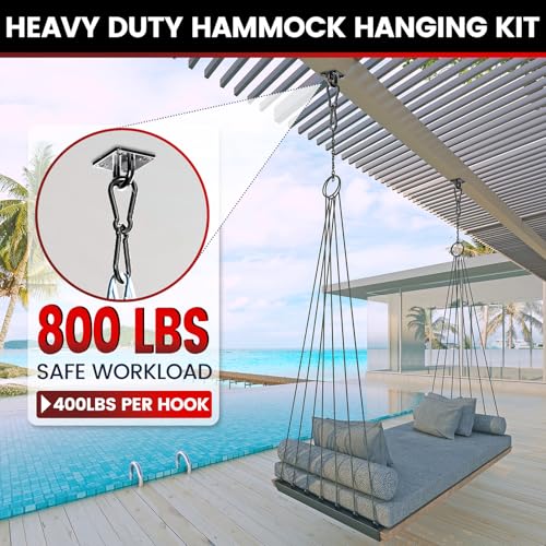 304 Stainless Steel Pad Eye Snap Hook, M6 Ceiling Hook 800Lb,8Pcs | Hanging Kit with Screws for Hammock Chair Swing, Yoga Gym Equipment, Sun Shade Sail, Plant Hangers & Marine Boat Hardware - size: 2.3 inch, style: Black Square