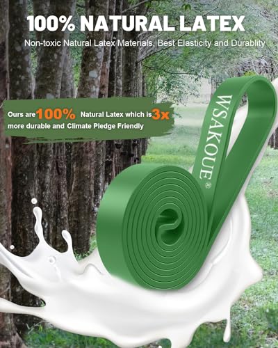 Pull Up Bands, Resistance Bands Set, Exercise Workout Bands for Men & Women, Ideal for Body Stretching, Physical Therapy and Muscle Training - color: Cyan