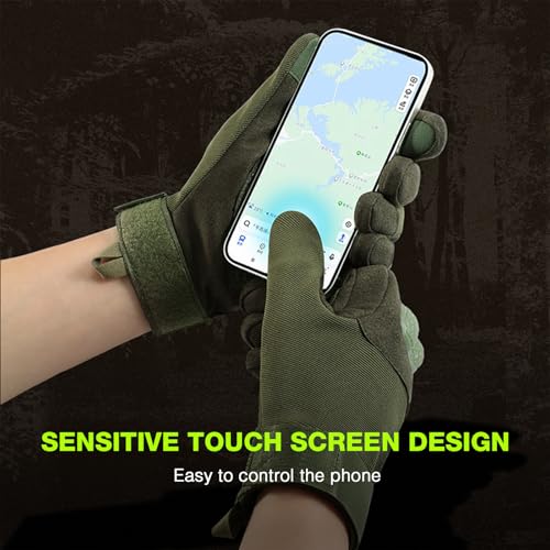 Karlak Touch Screen Full Finger Gs Wrist Adjustable Sports Cycling Climbing Gs - color: Green, size: Large