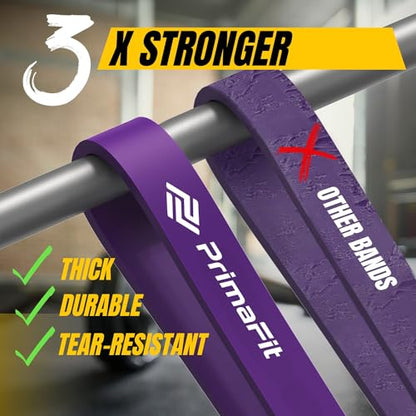 PrimaFit Resistance Bands - Workout, Gym & Pull Up Assistance Bands - Dumbbell Alternative, Stretching - For Men & Women