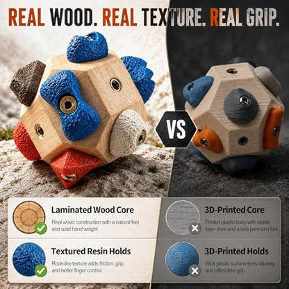 Handmade climbing hold - 3D climbing training balls designed to enhance strength and precision, finger training tools for climbers, mountaineering gifts for climbing challenges