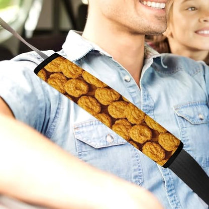 Universal Fit Car Seat Belt Pad for Elderly Support, All Vehicles, 2 Piece Food Chicken Nuggets Automotive Seat Belt Protector Pressure Relief - color: Pattern 924