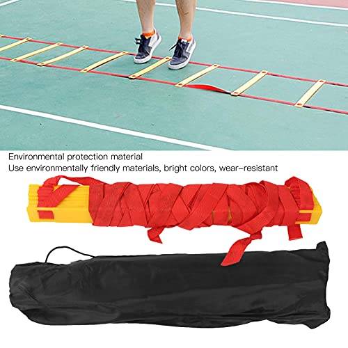 7M 14 Rung Agility Speed Training Ladder, Football Soccer Fitness Drill Ladder with Storage Bag, Durable PP Plastic and Braided Belt for Athletes Coaches Outdoor Indoor