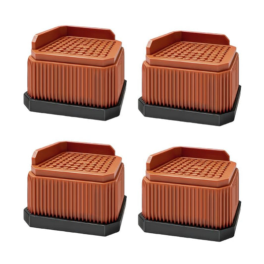 4 Pack Stackable Treadmill Incline Riser Blocks, Height Lift for Leveling & Uphill Training, Heavy Duty Support up to 4000 lbs, for Gym and Home Use - color: Brown, size: 1 layer(2nches)