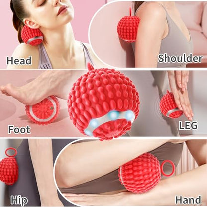 Physical Vibration Therapy Ball, Presents Gifts for Women | Rechargeable Vibrating Massage Ball 4-Speed Mode, Hand Therapy Balls, Relief Hand Tremors (Parkinson), Stress Relief
