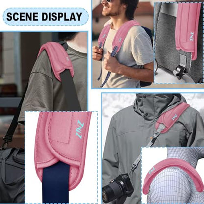 ZINZ 2-Pack Universal Shoulder Pad with Ultra thick Cushion for Bag Luggage Bag Crossbody, Plus Long & Anti-Slip & Breathable,Pink-2Pack - color: Pink-2pack
