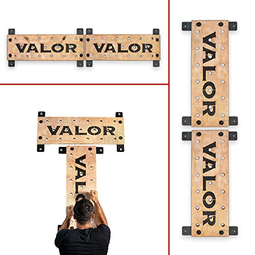 Valor Fitness Climbing Peg Board – Wall Mounted Plywood for Gym, Ninja Training, Cross Training, Rock Climbing & Gymnastics Workout Equipment - color: Double Peg Board