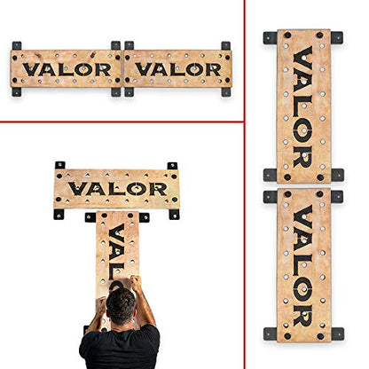 Valor Fitness Climbing Peg Board – Wall Mounted Plywood for Gym, Ninja Training, Cross Training, Rock Climbing & Gymnastics Workout Equipment - color: Double Peg Board