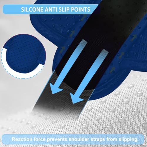 ZINZ 2-Pack Universal Shoulder Pad with Ultra thick Cushion for Bag Luggage Bag Crossbody, Plus Long & Anti-Slip & Breathable,Blue - color: Blue-2pack