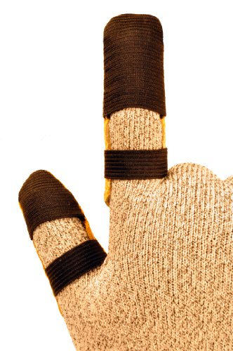 G & F 8128L Cowhide Leather Finger Guard, Finger Protection, Size Large,Tan - size: Large, style: Finger Guard