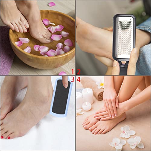 3 Pieces Colossal Foot Files Kit Foot Scrubber Foot Rasp and Double-Sided Heel Files Pedicure Tools Callus Remover Stainless Steel Feet Scraper Foot Grater for Dead Skin - color: Foot Files & Rasp X 3
