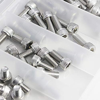 M6 x 8/12/ 16/20/ 25mm Socket Head Screws M6 Bolts 304 Stainless Steel Machine Metric Hex Socket Screw, 50PCS - size: M6 x 8/12/16/20/25mm