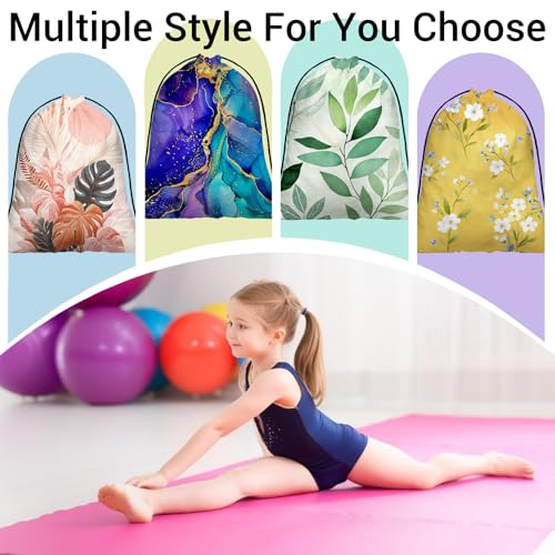 Purple Marble Drawstring Gym Bag Adjustable Gymnastics Storage Pouch for Gymnasts Holding - color: Marble-purple