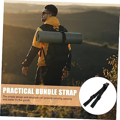 UKCOCO 2Pcs Sturdy Bundle Straps Tie Down Fastener Webbing Belt for Securing Bags Tents Yoga Mats High Strength Load Bearing Capability