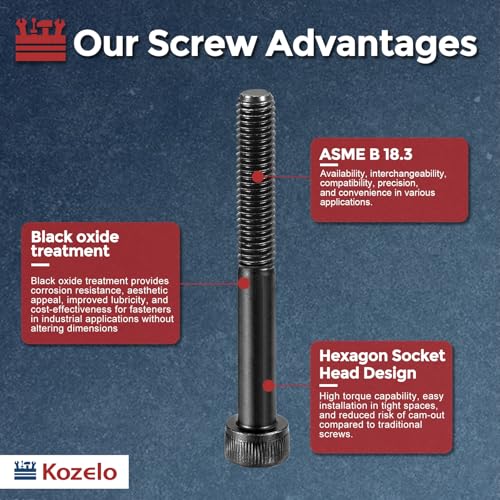 25pcs Socket Head Cap Screws - [M5-0.8 x 50mm] Alloy Steel Black Oxide Grade 12.9 Internal Hex Screw for 3D Printer Furniture Industrial Use, Black - size: M5-0.8x50mm