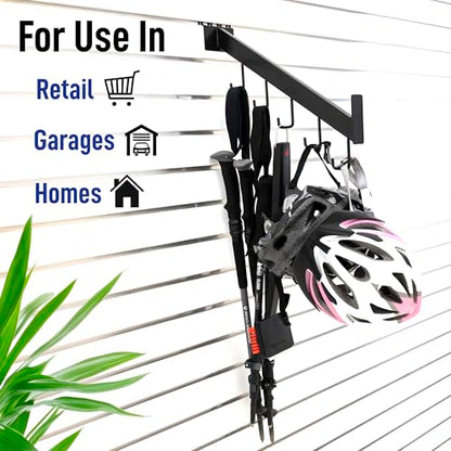 5-Hook Gig Bag Waterfall Display Attaches to Slatwall & Pegboard, Used for Displaying Clothing, Accessories, and Housewares (Quantity 1) (1, Black)