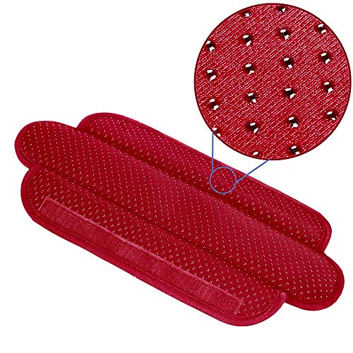 Ultra Thick & Breathable Universal Shoulder Pad Cushion for Bag - Long & Comfort - color: Red