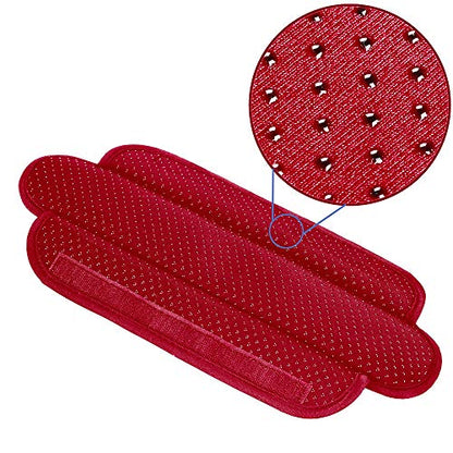 Ultra Thick & Breathable Universal Shoulder Pad Cushion for Bag - Long & Comfort - color: Red