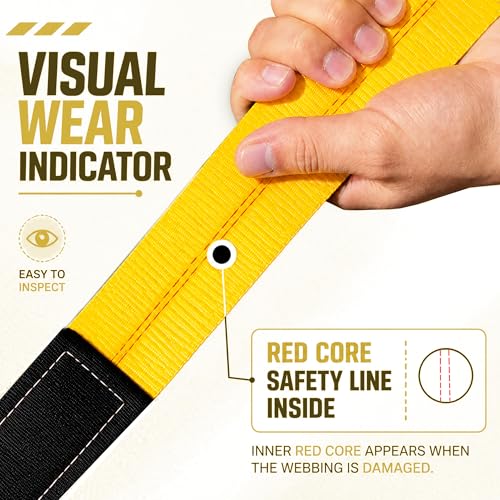 2-Pack 2" x6.5ft Lift Sling Web Straps Heavy Duty Polyester | 13,000lbs capacity. Feature abrasion resistant wear guard ends. Ideal for lifting furniture, appliances & heavy loads. - style: 2pk 2in x 6.5 ft