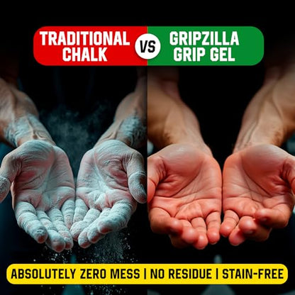 GRIPZILLA Liquid Chalk Kit Gym Chalk for Weight Lifting, Rock Climbing, Pole Grip, Bouldering, Powerlifting, Ball, Gymnastics, Sports, and Workout - Package May Vary - size: Clear Liquid Gel (50+50+100ml)