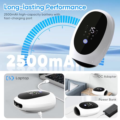 Hand Massager | Heat and Compression, Deep Kneading & Intermittent Negative Pressure Therapy, 6 Modes & Intensities