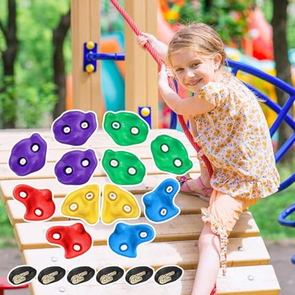 Outdoor Play Equipment with 6 Ratchet Straps | Obstacle Course Training Boys Girls Children Family Climber Backyard Adventure Outdoor Gym Yard Lawn