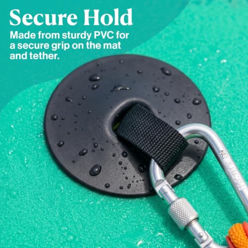 Lily Pad Floating Mat Accessories Kit | Tether, Grommet & Straps | Complete Floating Mat Kit: Bungee Tether, Grommet Hardware & Storage Straps, For Lily Pad Mats at Lake, Pool & Dock - color: Complete Kit
