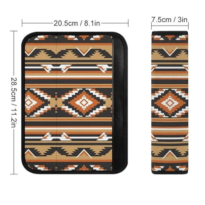 1 Pair Aztec Native American Southwestern Car Seat Straps Shoulder Pads Soft Padded Harness Pads Strap for Adult Use, Stroller Pushchair High Chair, Comfortable Driving - color: Pattern 1062