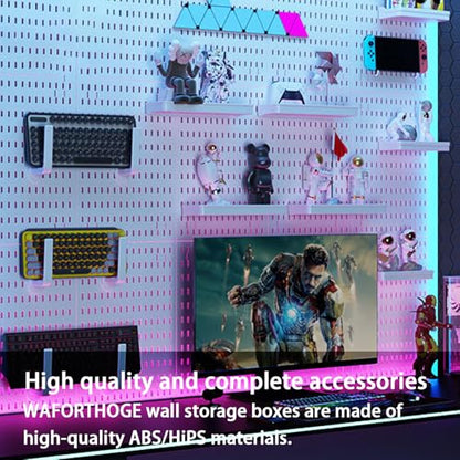 Revamp Your Space With A Versatile Pegboard Kit - Effortlessly Organize Home, Office, And Gaming Setup With Customizable Hanging Solutions (White)