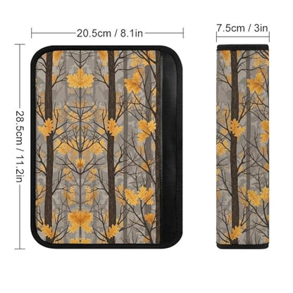 2 Pack Universal Fit Seat Belt Shoulder Pad for Kids, Car Seats Pushchair Strollers High Chair Pushchair, Camo Tree Bark Leaf Brown Shoulder Protector, Anti-Slip Pad - color: Pattern 1045
