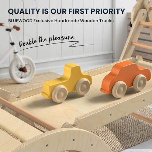 Pikler Triangle Set with Safe Handle, Climbing Toys for 1-3 Year | Foldable 7-in-1 Montessori Toddler Climbing Toys Indoor, Wooden Pickler Climbing Set, Baby Jungle Gym & Playground, Natural - color: Natural Wood