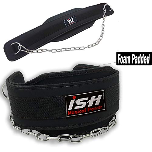 YuanKanJu Weight Lifting Chain Dipping Belt Fitness Strengthen Gym Training Workout Power Support