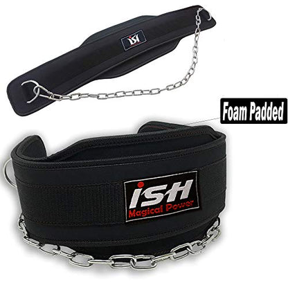 YuanKanJu Weight Lifting Chain Dipping Belt Fitness Strengthen Gym Training Workout Power Support