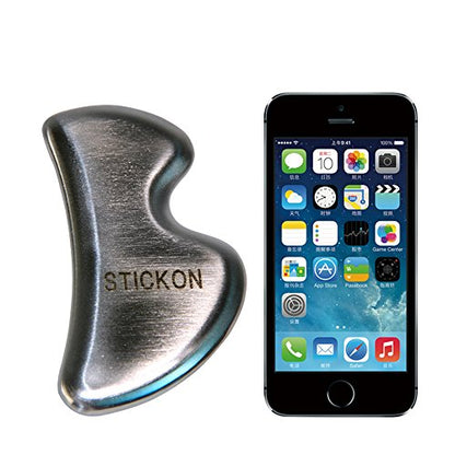 STICKON Stainless Steel Gua Sha Scraping Massage IASTM Soft Tissue Mobilization Tool (B Shape)
