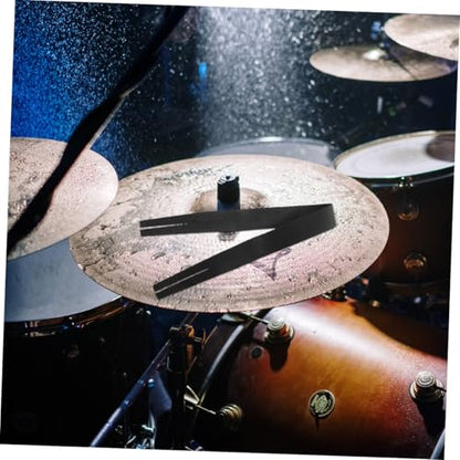 ERINGOGO Black Cowhide Cymbal Strap Sound Hole Belt for Cymbals Instrument Accessory for Drummers Sturdy and Convenient Replacement