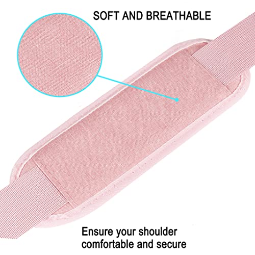Shoulder Strap, Durable 55" Universal Replacement Laptop Shoulder Strap, Adjustable Comfortable Belt with Metal Hooks for Briefcase, Computer Messenger Bag, Laptop Case Luggage/Duffel/Camera, (Pink) - color: Pink