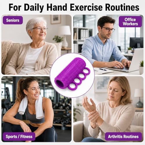 Hand Exercise Grip Ball for Grip Strength Training, 4-Finger Squeeze Ball, Textured Silicone Finger Exerciser for Stroke Hand Exercise, Arthritis and Carpal Tunnel Routines and Stress Relief - color: 1PC