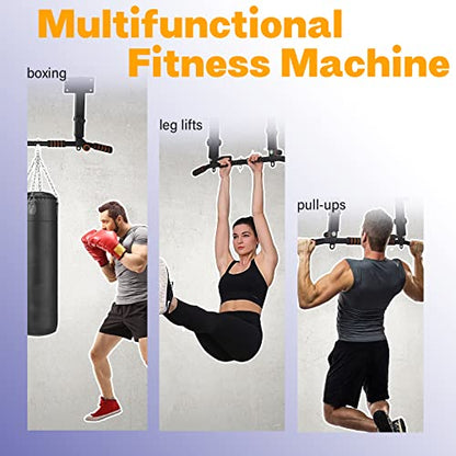 Wall Mounted Pull Up Bar Multifunctional Chin Up bar for Home Gym | Heavy Duty Multifunctional,Power Tower Set,Training Equipment Fitness Dip Stand,Supports to 440 Lbs - color: Joist Mount Pull Up Bar