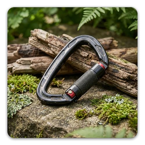 FresKaro UIAA Certified 25KN Auto Locking Climbing Carabiner Clips, Twist Lock, and Heavy Duty Carabiners for Rock Climbing, Rappelling, and Mountaineering, D Shaped - color: 3PCS-25KNA