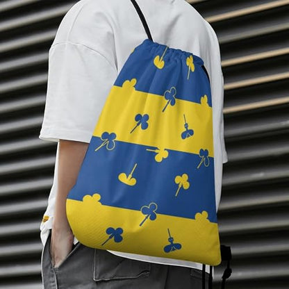 Gym Drawstring Backpack Sackpack Water Resistant for Sports Beach Yoga Travel Unisex, Ukraine Country Flag Bags - color: Picture (37)