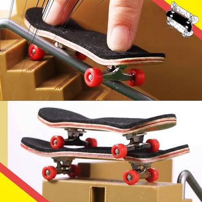 Zhehao 8 Pcs Fingerboard Bearing Wheels Standard Fingerboard Tool CNC Lathed Bearing Wheels Screwdriver and 2 Pcs Nut Driver for 34 mm Wide Decks Finger Skateboard Trucks (Red) - color: Red