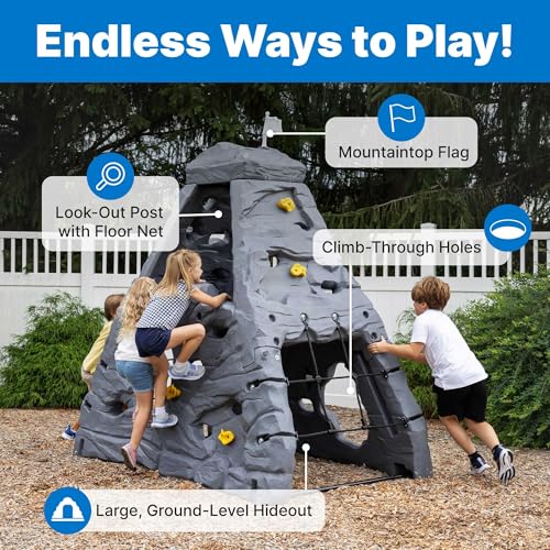 Step2 Skyward Summit for Kids, Climbing Wall Playset for Toddlers, Ages 4 –8 Years Old, Easy to Assemble Kids Outdoor Playground for Backyard
