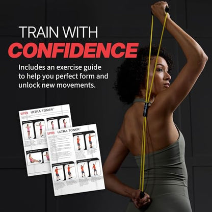 SPRI Ultra Toner Figure 8 Resistance Band with Padded Handles Great for Stretch, Exercise, Fitness Training, Yoga, Resistance Weights, Therapy, Gym or Home Workout Equipment. - size: Heavy, style: Heavy