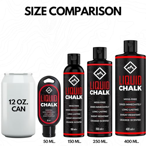 SURVIVOR Liquid Chalk for Rock Climbing, Weight Lifting, Gymnastics - Liquid Grip for Workout Training - Climbing Chalk & Lifting Chalk for Weightlifting - Liquid Gym Chalk - size: 250ML