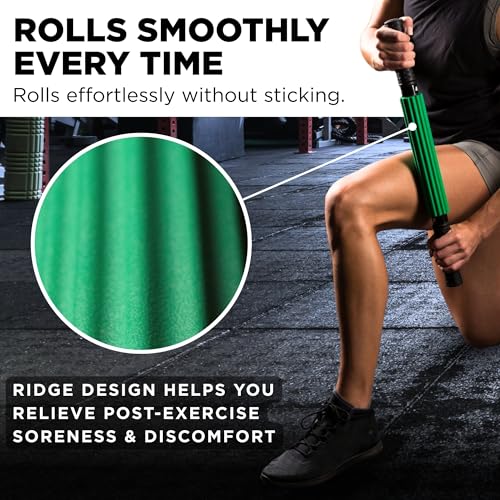 THERABAND Roller Massager+, 19"-21" Retractable Muscle Massage Stick for Full-Body Use, Deep Tissue & Trigger Point Self-Massage, Portable Handheld Fascia Release Tool for Runners, Athletes - style: Portable